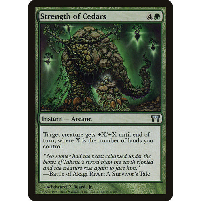 Magic: The Gathering Strength of Cedars (245) Damaged