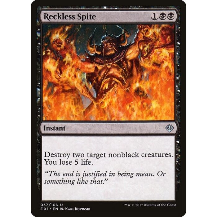 Magic: The Gathering Reckless Spite (037) Lightly Played