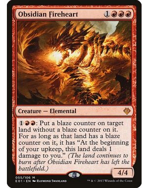 Magic: The Gathering Obsidian Fireheart (055) Moderately Played