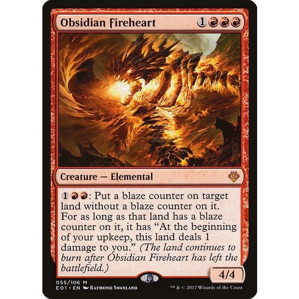Magic: The Gathering Obsidian Fireheart (055) Moderately Played