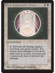 Magic: The Gathering Circle of Protection: Green (012) Damaged