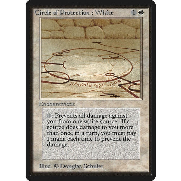 Magic: The Gathering Circle of Protection: White (014) Damaged