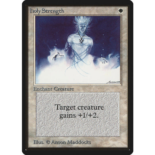Magic: The Gathering Holy Strength (025) Heavily Played