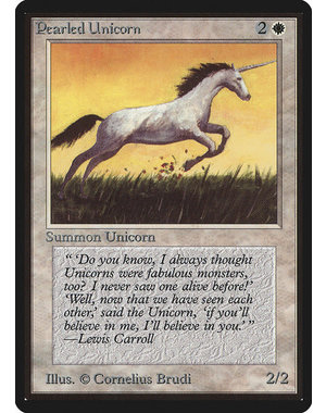 Magic: The Gathering Pearled Unicorn (031) Moderately Played