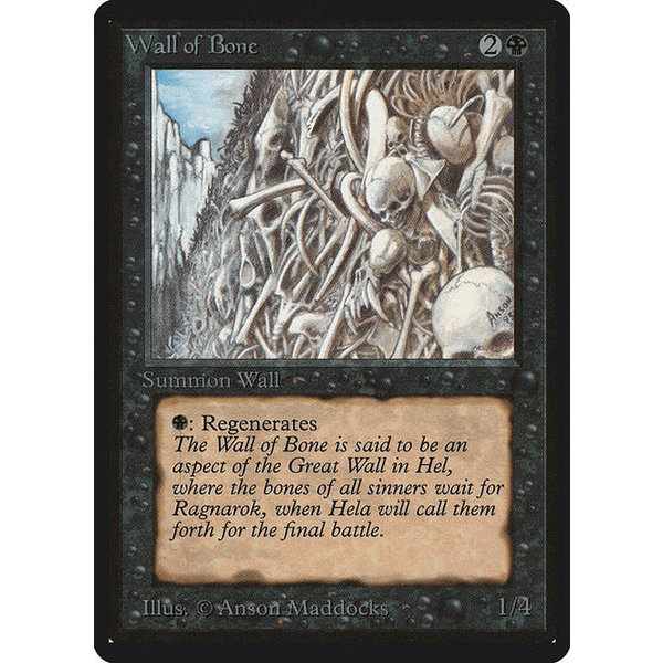 Magic: The Gathering Wall of Bone (133) Heavily Played