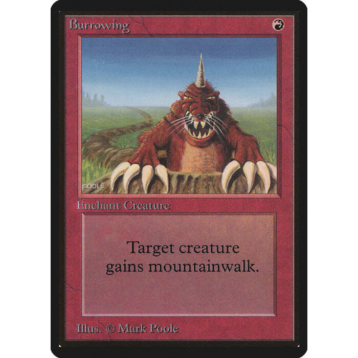 Magic: The Gathering Burrowing (139) Damaged