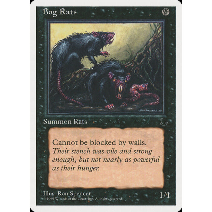 Magic: The Gathering Bog Rats (030) Heavily Played