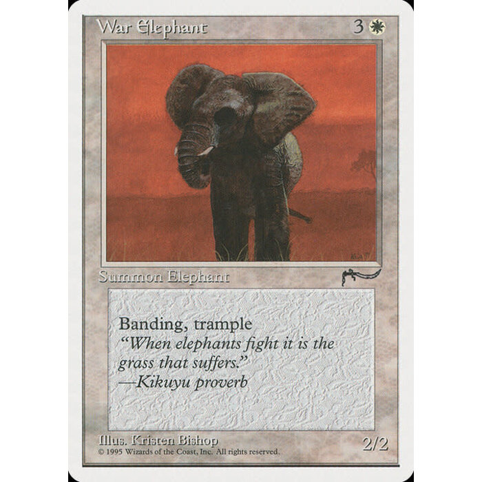 Magic: The Gathering War Elephant (013) Heavily Played