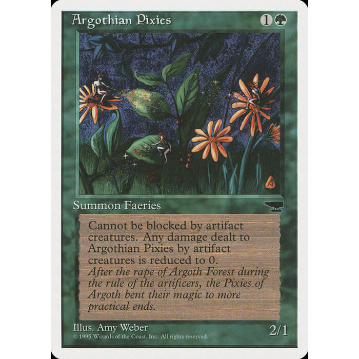 Magic: The Gathering Argothian Pixies (057) Heavily Played