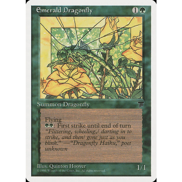 Magic: The Gathering Emerald Dragonfly (063) Heavily Played