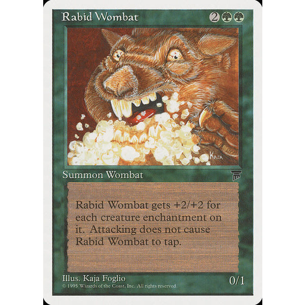 Magic: The Gathering Rabid Wombat (067) Moderately Played