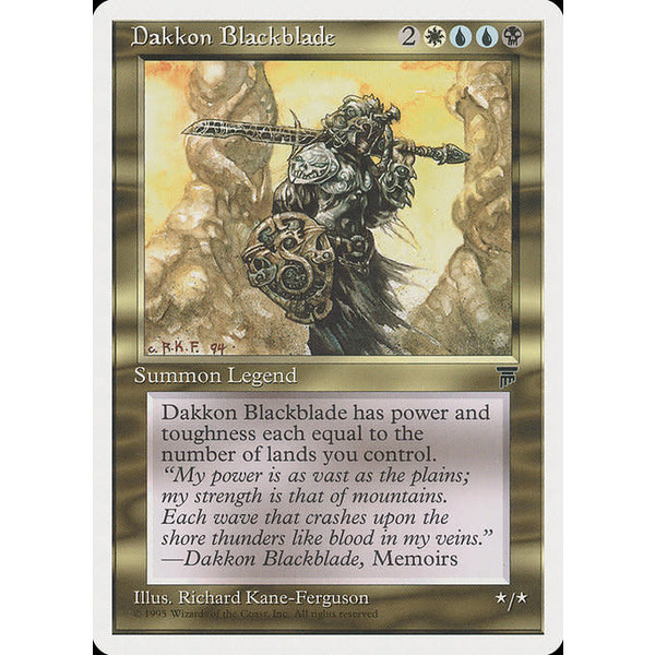 Magic: The Gathering Dakkon Blackblade (075) Moderately Played