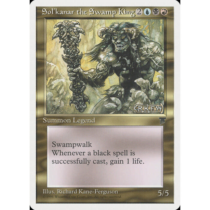 Magic: The Gathering Sol'kanar the Swamp King (085) Heavily Played