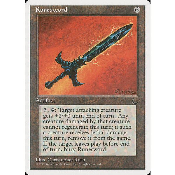 Magic: The Gathering Runesword (106) Heavily Played