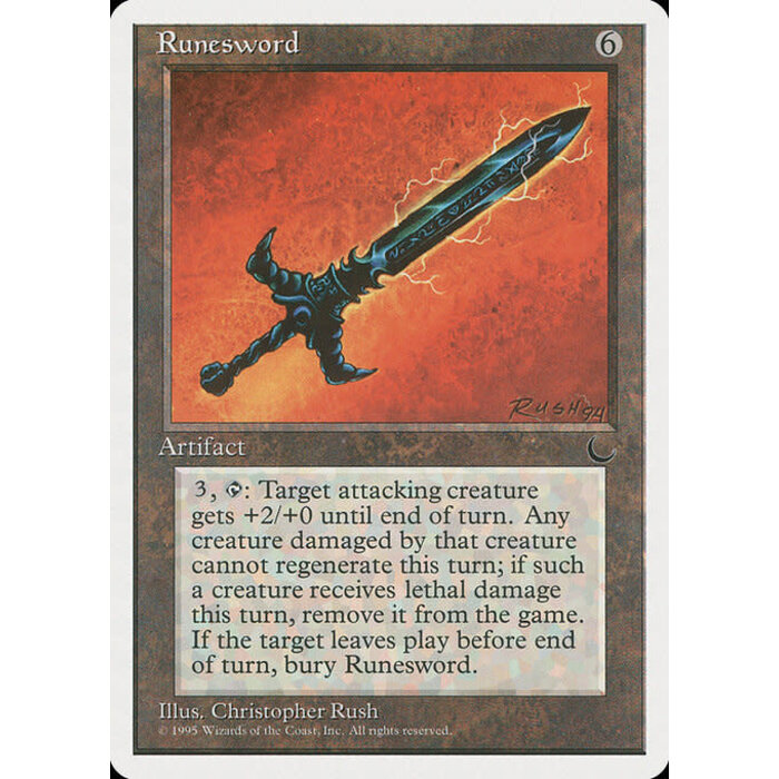Magic: The Gathering Runesword (106) Heavily Played