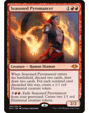 Magic: The Gathering Seasoned Pyromancer (145) Lightly Played