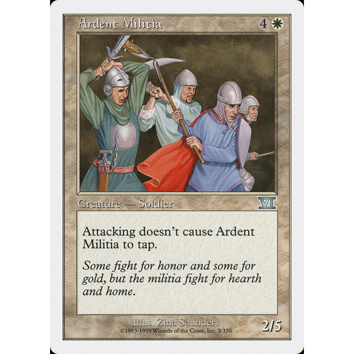 Magic: The Gathering Ardent Militia (003) Moderately Played