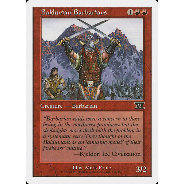 Magic: The Gathering Balduvian Barbarians (166) Heavily Played