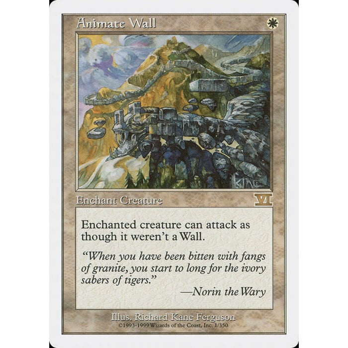 Magic: The Gathering Animate Wall (001) Heavily Played