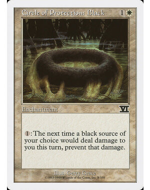 Magic: The Gathering Circle of Protection: Black (008) Moderately Played