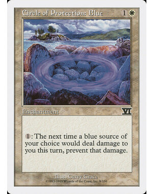 Magic: The Gathering Circle of Protection: Blue (009) Moderately Played