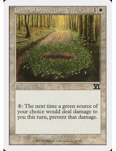 Magic: The Gathering Circle of Protection: Green (010) Moderately Played