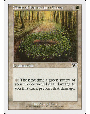 Magic: The Gathering Circle of Protection: Green (010) Moderately Played