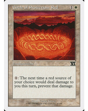 Magic: The Gathering Circle of Protection: Red (011) Damaged