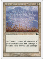 Magic: The Gathering Circle of Protection: White (012) Moderately Played