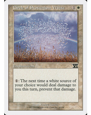 Magic: The Gathering Circle of Protection: White (012) Moderately Played