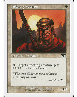 Magic: The Gathering Infantry Veteran (026) Moderately Played