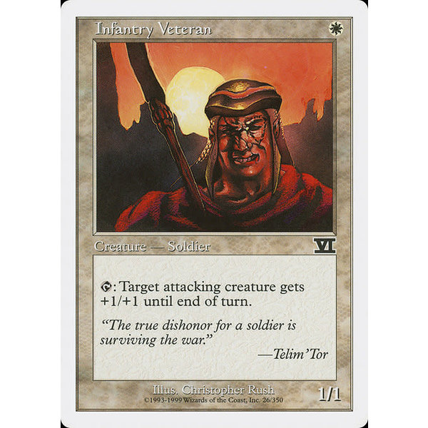 Magic: The Gathering Infantry Veteran (026) Moderately Played