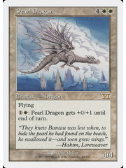 Magic: The Gathering Pearl Dragon (034) Moderately Played