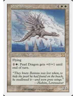 Magic: The Gathering Pearl Dragon (034) Moderately Played