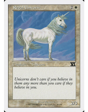 Magic: The Gathering Regal Unicorn (035) Heavily Played