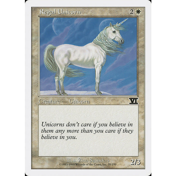 Magic: The Gathering Regal Unicorn (035) Heavily Played