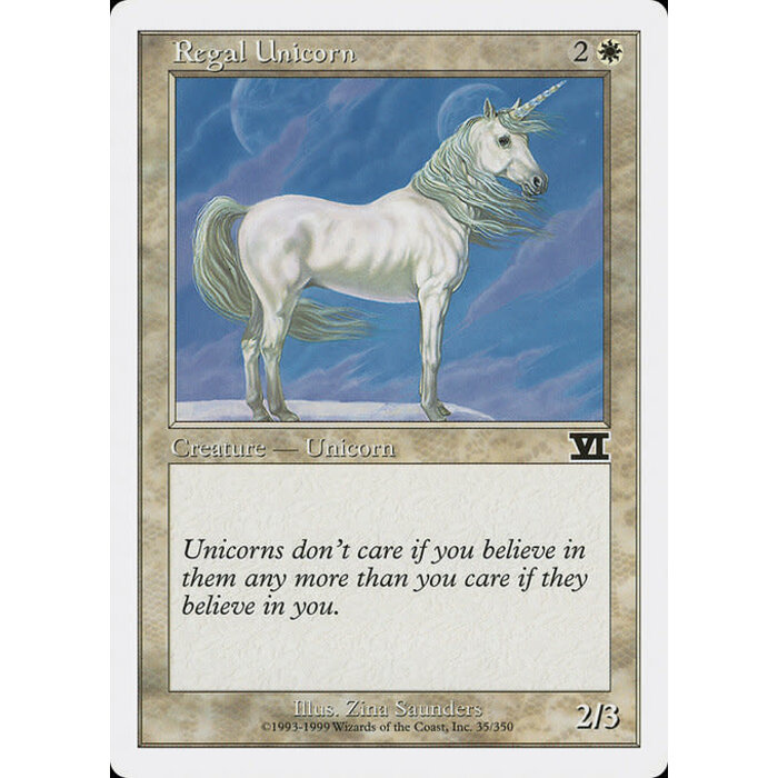 Magic: The Gathering Regal Unicorn (035) Damaged