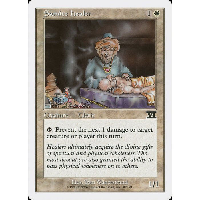 Magic: The Gathering Samite Healer (040) Heavily Played