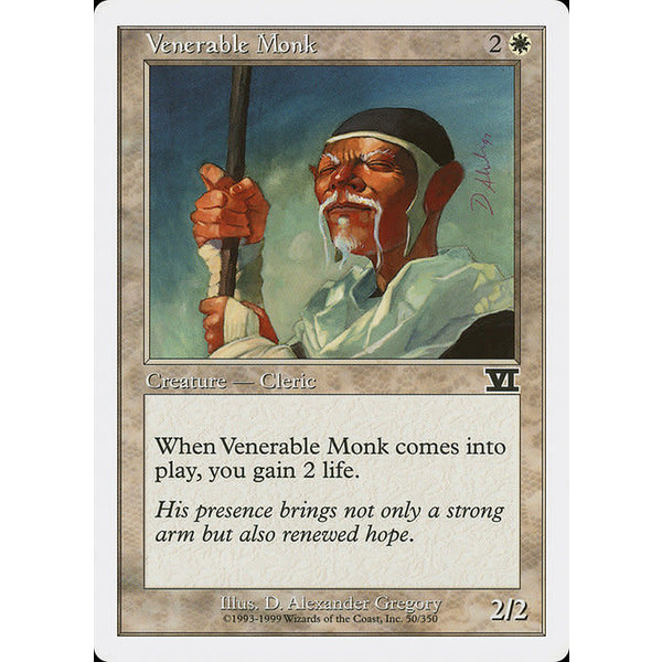 Magic: The Gathering Venerable Monk (050) Moderately Played