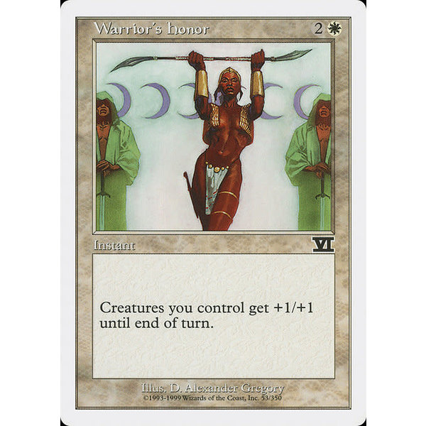Magic: The Gathering Warrior's Honor (053) Heavily Played