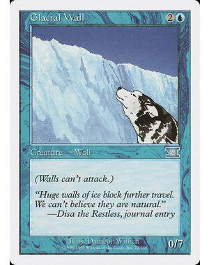 Magic: The Gathering Glacial Wall (072) Moderately Played