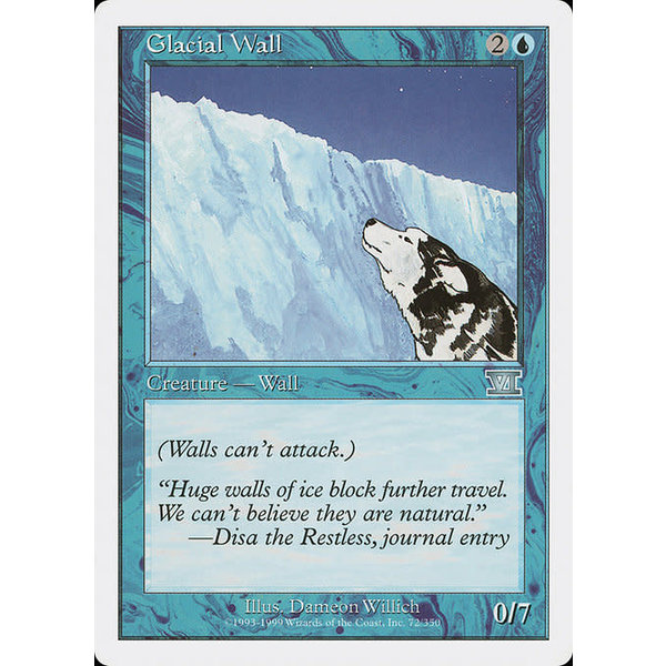 Magic: The Gathering Glacial Wall (072) Moderately Played