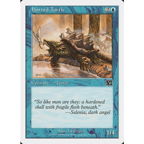 Magic: The Gathering Horned Turtle (074) Heavily Played