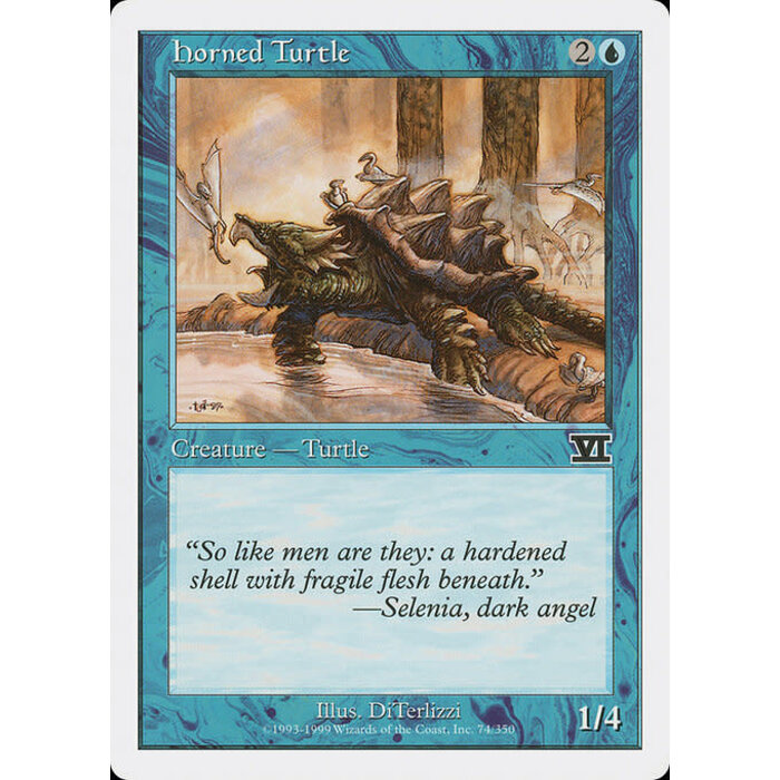 Magic: The Gathering Horned Turtle (074) Heavily Played