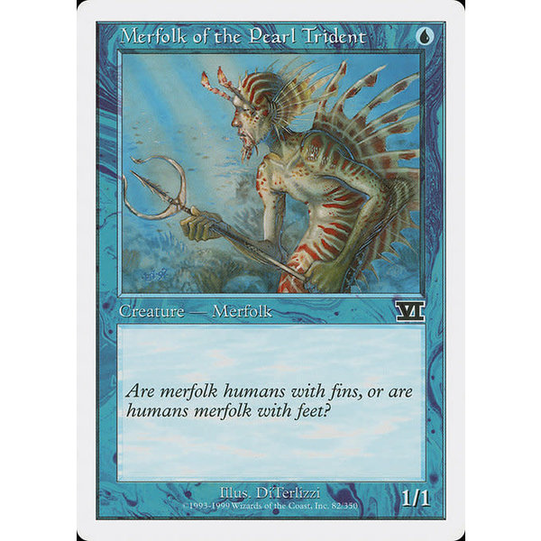 Magic: The Gathering Merfolk of the Pearl Trident (082) Heavily Played