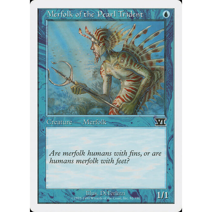 Magic: The Gathering Merfolk of the Pearl Trident (082) Heavily Played