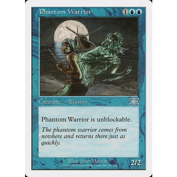 Magic: The Gathering Phantom Warrior (085) Heavily Played