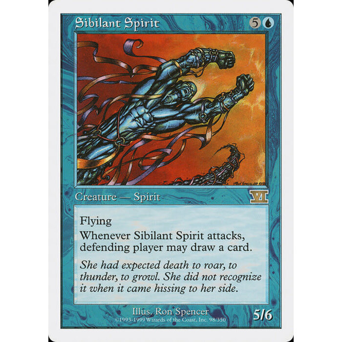 Magic: The Gathering Sibilant Spirit (098) Heavily Played