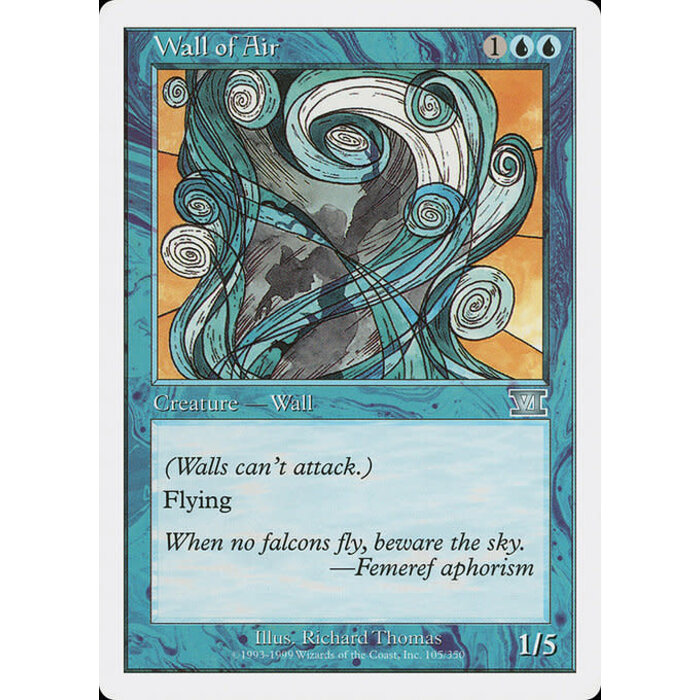 Magic: The Gathering Wall of Air (105) Moderately Played