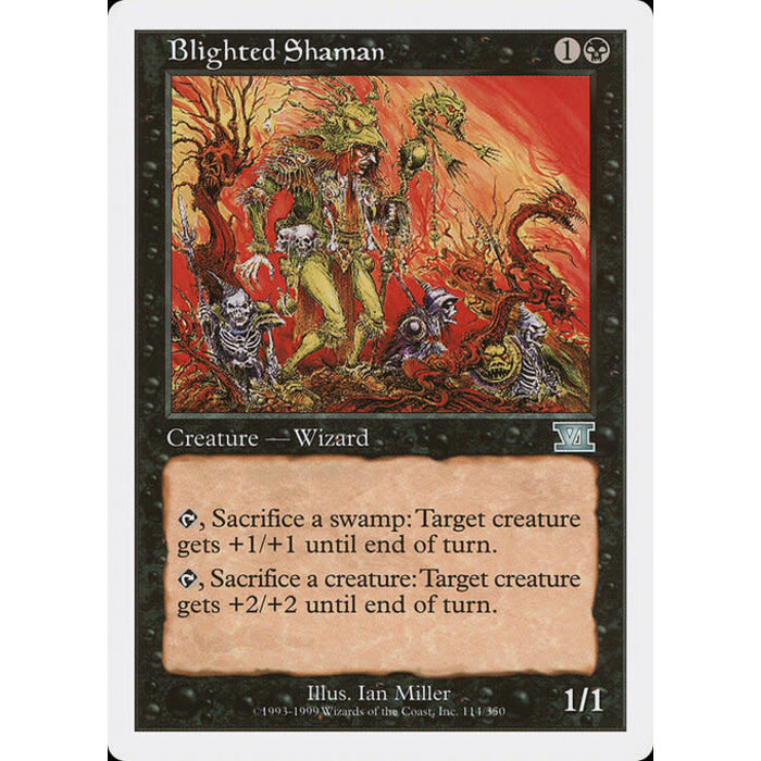 Magic: The Gathering Blighted Shaman (114) Heavily Played